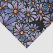 Maine Coon Dilute Calico Cat Paars Daisy Tissuepapier (Detail)