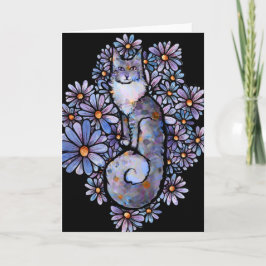 Maine Coon Dilute Calico Cat Paars Kaart