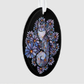 Maine Coon Dilute Calico Cat Paars Ornament (voorkant)