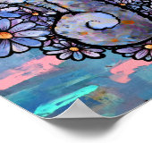 Maine Coon Dilute Calico Cat Paars Poster (Hoek)