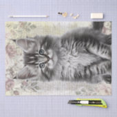 Maine Coon Floral Cat Kitten Tissuepapier (Craft)
