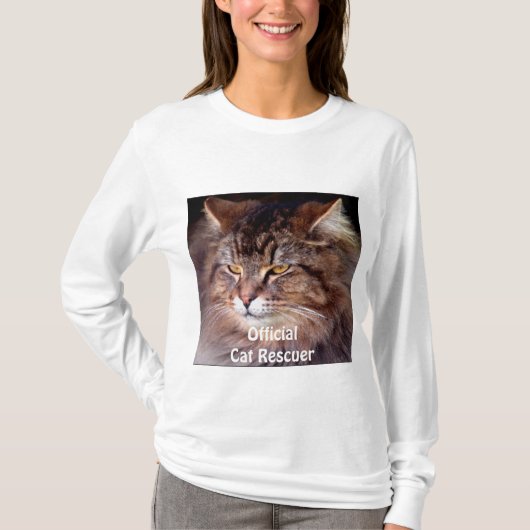 Maine Coon Fluffy Kitty Cat-lover Collectie T-shirt (Voorkant)
