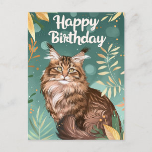 Maine Coon Gelukkige Verjaardag Briefkaart