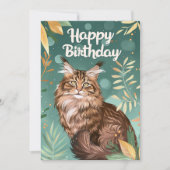 Maine Coon Gelukkige Verjaardag Feestdagenkaart (Voorkant)
