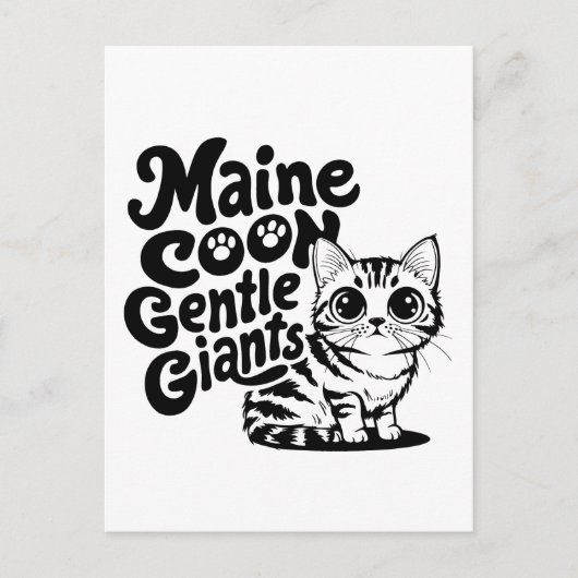 Maine Coon Gentle Giants Cat Briefkaart (Voorkant)