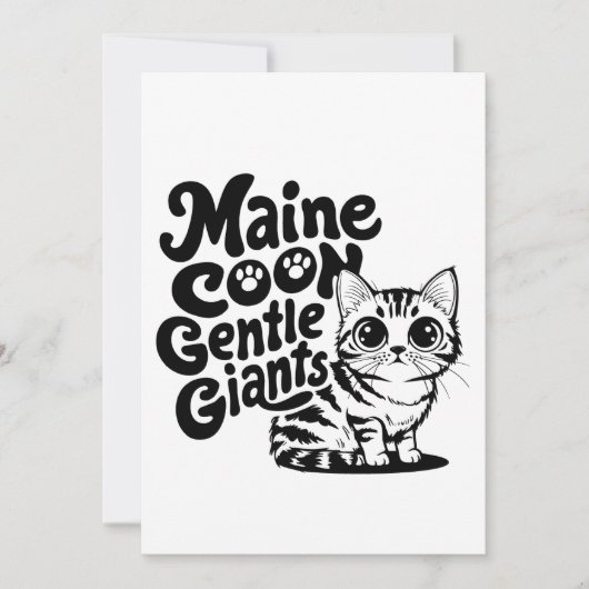 Maine Coon Gentle Giants Cat Kaart (Voorkant)