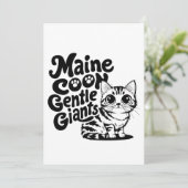 Maine Coon Gentle Giants Cat Kaart (Staand voorkant)