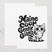 Maine Coon Gentle Giants Cat Kaart (Voorkant / Achterkant)