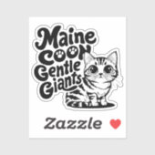 Maine Coon Gentle Giants Cat Sticker (Vel)