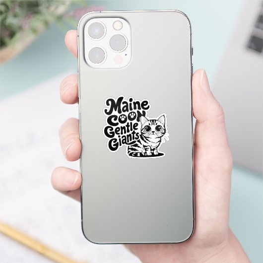 Maine Coon Gentle Giants Cat Sticker (Telefoon)