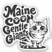 Maine Coon Gentle Giants Cat Sticker (Voorkant)