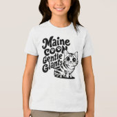Maine Coon Gentle Giants Cat Tri-Blend Shirt (Voorkant)