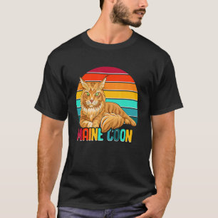 Maine Coon Gorgood Pet Cat Kat Kitten Retro S T-shirt
