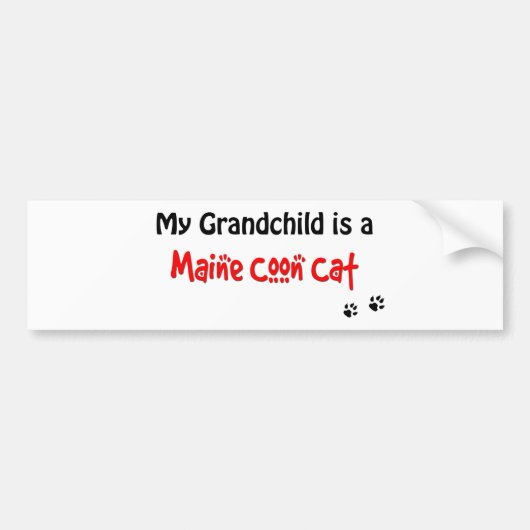 Maine Coon Grandchild Bumpersticker (Voorkant)