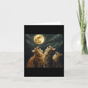 Maine Coon Howl bij Moon Cat Lover Kaart