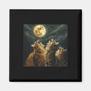 Maine Coon Howl bij Moon Cat Lover Magneet