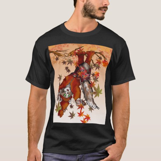 maine coon in de herfst Oversized T-shirt (Voorkant)