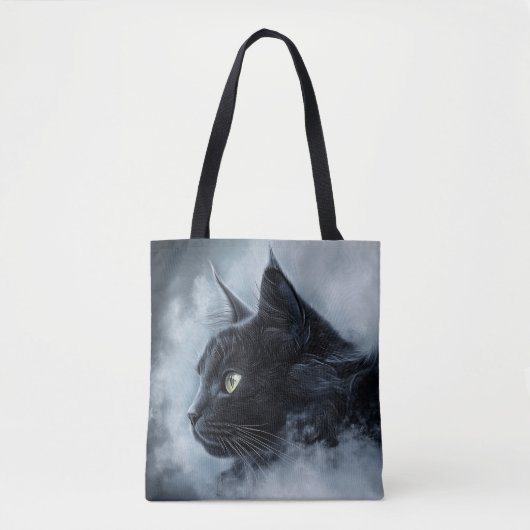 Maine coon in de mist tote bag (Voorkant)