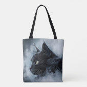 Maine coon in de mist tote bag (Achterkant)