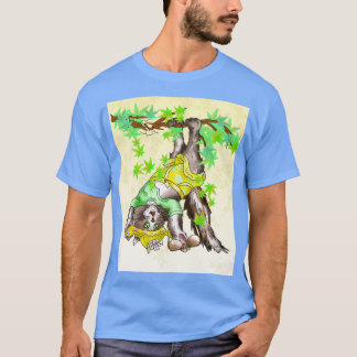 maine coon in summer t-shirt