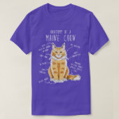 Maine Coon Kat Anatomie TShirt 2 (Design voorkant)