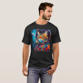 Maine Coon Kat Astronaut T-shirt (Voorkant volledig)