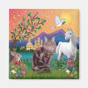 Maine Coon Kat - Fantasieland Magneet