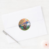 Maine Coon Kat - Fantasieland Ronde Sticker (Envelop)