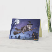 Maine Coon Kat Heks Halloween Kaart (Achterkant)
