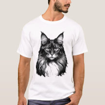 Maine Coon Kat Heren T-Shirt