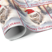 Maine Coon Kat In Sneeuw Cadeaupapier (Rol Hoek)