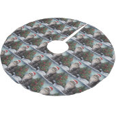 Maine Coon Kat in Sneeuw Kerstmis Kerstboom Rok (Gekanteld)