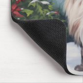 Maine Coon Kat in Sneeuw Kerstmis Muismat (Hoek)