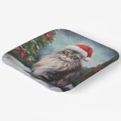 Maine Coon Kat in Sneeuw Kerstmis Papieren Bordje (Gebogen)