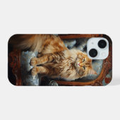 Maine Coon kat iPhone 15 Case (Achterkant horizontaal)