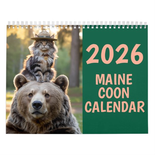 Maine Coon Kat Kalendar Kalender (Hoes)
