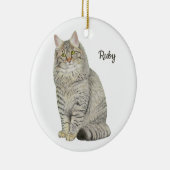 Maine Coon Kat Keramisch Ornament (Rechts)