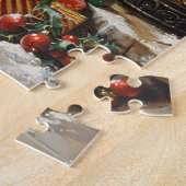 Maine Coon Kat Kerst  Kunst Legpuzzel (Zijkant)