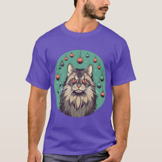 Maine Coon Kat Kerst Ornament1 T-shirt