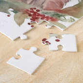 Maine Coon Kat Kerstkrans Feestelijke Kitten Legpuzzel (Zijkant)