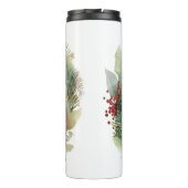 Maine Coon Kat Kerstkrans Feestelijke Kitten Thermosbeker (Achterkant)