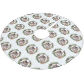 Maine Coon kat Kerstkrans Festieve Kitten Kerstboom Rok (Gekanteld)