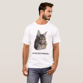 Maine Coon Kat Maak Je Eigen Aangepaste Tekst  T-shirt (Voorkant volledig)
