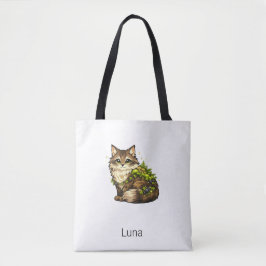 Maine Coon kat met eigen naam personaliseren Tote Bag
