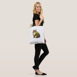 Maine Coon kat met eigen naam personaliseren Tote Bag