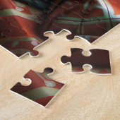 Maine Coon Kat Met Kerstcadeaus Open haard Legpuzzel (Zijkant)