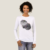 Maine Coon kat met kerstversiering Tri-Blend Shirt (Voorkant)