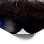 Maine Coon kat met rood wit blauw aura en sterren Perfect Poster (Hoek)