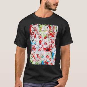 Maine Coon Kat Pop Muur Graffiti Whimsical Feline T-shirt