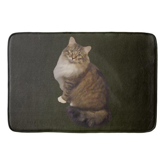 Maine Coon Kat Portret Badmat (Voorkant)